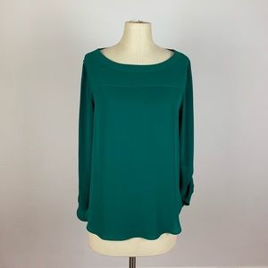 Ann Taylor LOFT Forrest Green Blouse